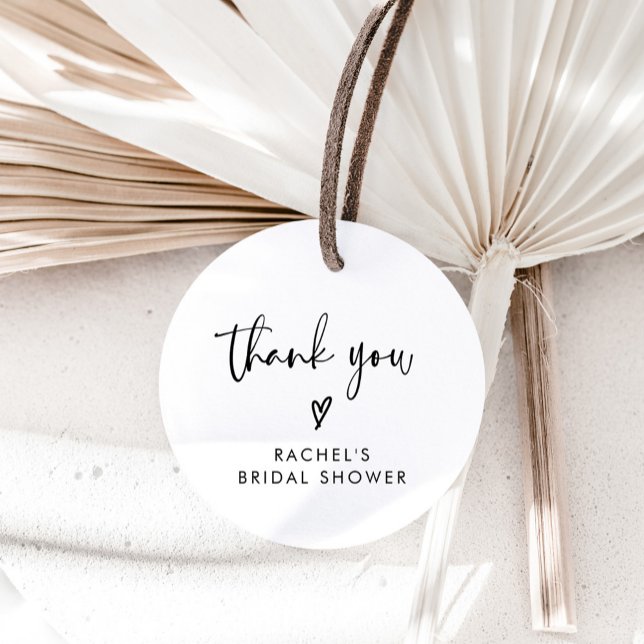 Étiquettes Cadeau Merci de Fête des mariées Boho moderne (Créateur téléchargé)