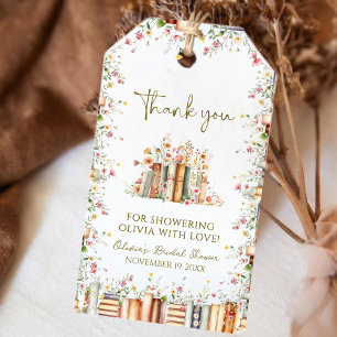 Étiquettes-cadeau Merci de Fête des mariées vintage Lover