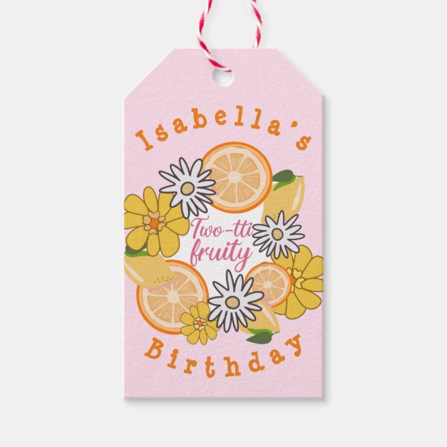 Étiquettes-cadeau Merci de fruits à deux tti de citron doux (Devant)