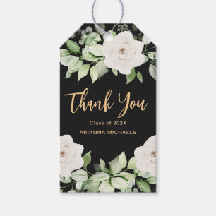 Étiquettes-cadeau Merci de graduation Botanique Floral 2024 Script