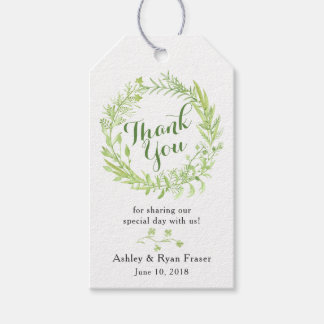 Étiquettes-cadeau Merci de Mariage de fleuri