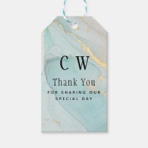 Merci de Mariage en verre de mer LeahG Turquoise G
