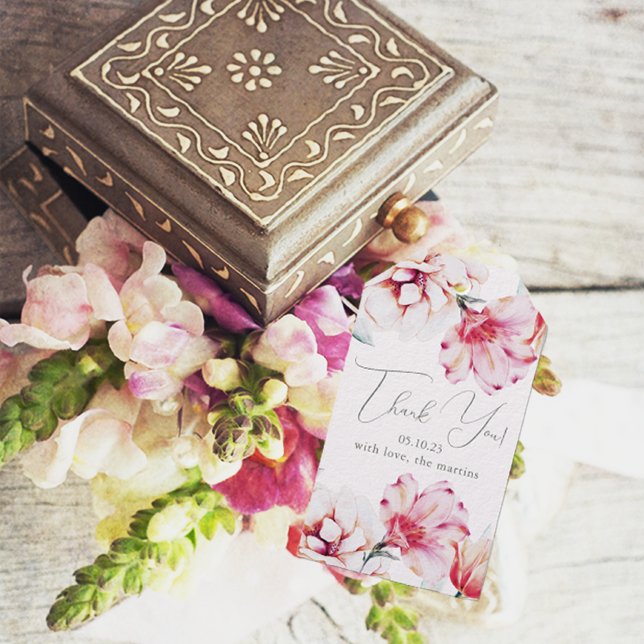 Étiquettes-cadeau Merci de Mariage floral de lavande coupée (Créateur téléchargé)