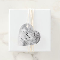 Merci de mariage hivernal et neige mousseuse