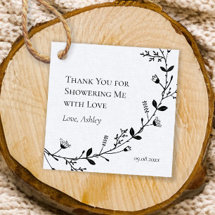 Étiquettes Cadeau Merci de m'avoir inondé d'amour Douche