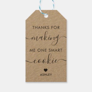 Étiquettes-cadeau Merci de me faire un Smart Cookie Tag, Kraft