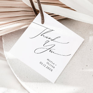 Étiquettes Cadeau Merci de script minimaliste Whimsical Favoriser le
