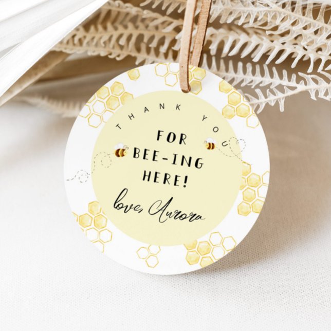 Étiquettes Cadeau Merci d'être ici bumble bee (Créateur téléchargé)