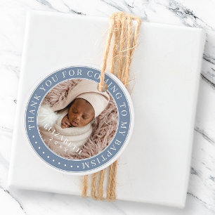 Étiquettes Cadeau Merci D'Être Venu À Mon Baptême Photo Moderne