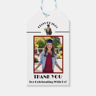 Étiquettes-cadeau Merci d'obtention du diplôme (À feuillage persista