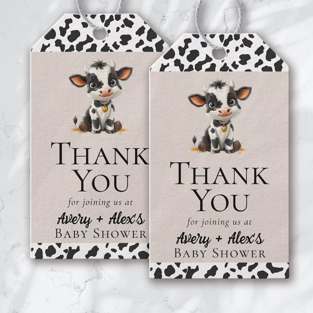 Étiquettes-cadeau Merci du Baby shower Saint-Vache (Créateur téléchargé)
