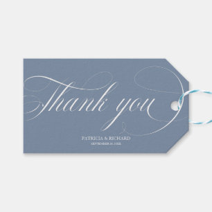 Étiquettes-cadeau Merci - Dusty Blue Wedding Favor Tags