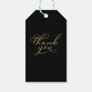 Étiquettes-cadeau Merci - Elégant Gold Foil Wedding Favor Tags
