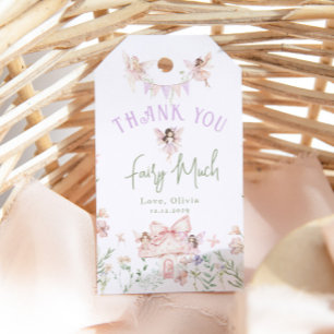 Étiquettes-cadeau Merci Fée Beaucoup Fantaisiste Fée Anniversaire