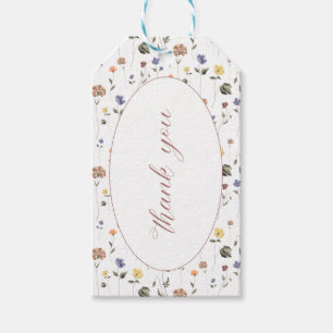 Étiquettes-cadeau Merci Fleur sauvage floral Boho  