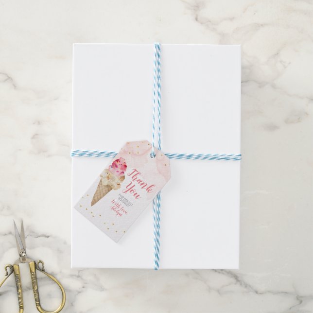 Étiquettes-cadeau Merci glace Fête des mariées Favoriser (Avec de laficelle)