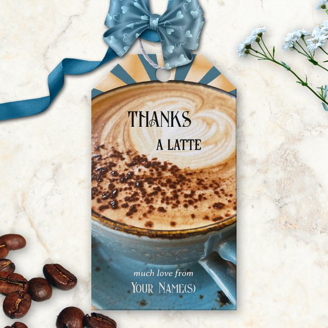 Étiquettes-cadeau Merci Latte Lover Lover (Créateur téléchargé)