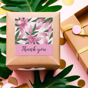Étiquettes Cadeau Merci Lily Rose Bloom / Bienvenue