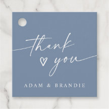 Merci manuscrit bleu foncé moderne Mariage