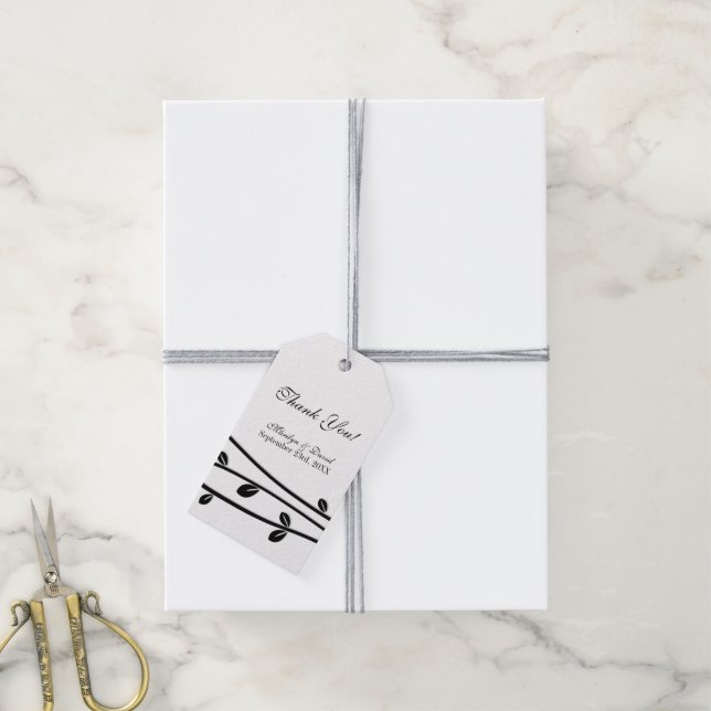 Étiquettes-cadeau Merci Mariage des branches (Avec de la ficelle)