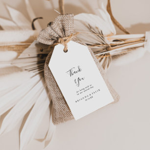 Étiquettes-cadeau Merci Mariage minimaliste simple