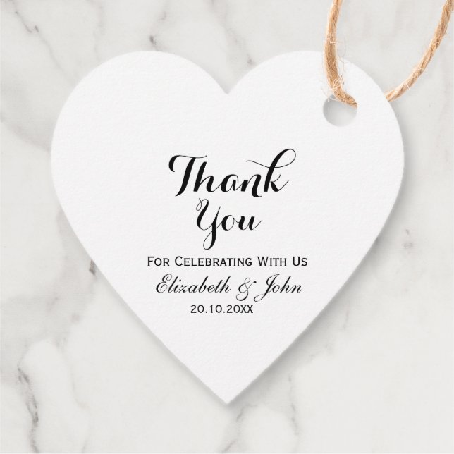 Étiquettes Cadeau Merci Mariage rustique (Dos)