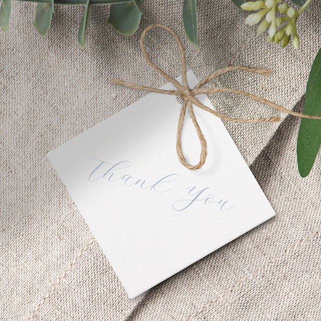 Étiquettes Cadeau Merci Mariage simple à script bleu foncé (Créateur téléchargé)