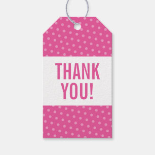 Étiquettes-cadeau MERCI mignon poka point motif rose Tags cadeaux