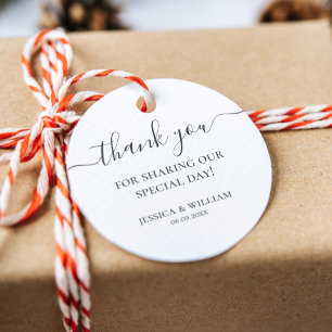 Étiquettes Cadeau Merci minimaliste