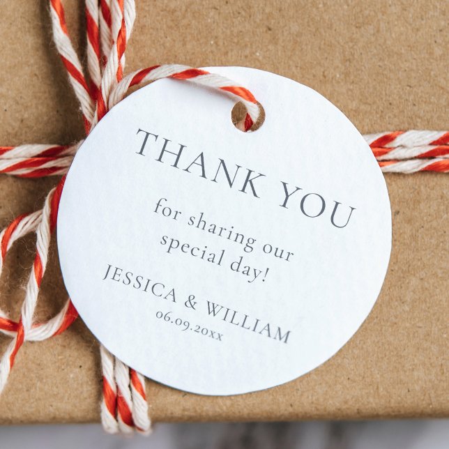 Étiquettes Cadeau Merci minimaliste (Créateur téléchargé)