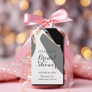 Étiquettes-cadeau Merci noir Fête des mariées