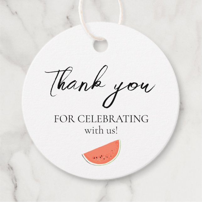 Étiquettes Cadeau Merci personnalisé (cercle) (Devant)