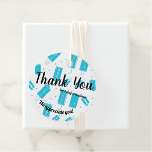 Étiquettes Cadeau Merci - Popsicles bleus