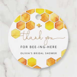Étiquettes Cadeau Merci pour abeilles ici les balises de faveur