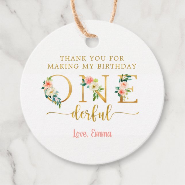 Étiquettes Cadeau Merci Pour Avoir Fait De Mon Anniversaire Fille C (Devant)
