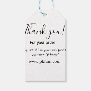Étiquettes-cadeau Merci pour l'achat détail de l'entreprise familial