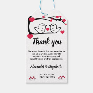 Étiquettes-cadeau Merci pour le mariage à venir Faveur Inséparable c