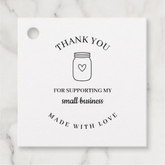 Étiquettes Cadeau Merci pour les produits simples faits maison Cotta