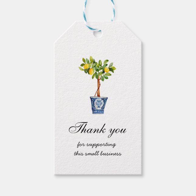 Étiquettes-cadeau Merci pour soutenir les petites entreprises (Devant)