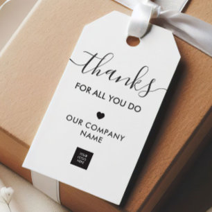 Étiquettes-cadeau Merci Pour Tout Ce Que Vous Faites Balise Cadeau, 