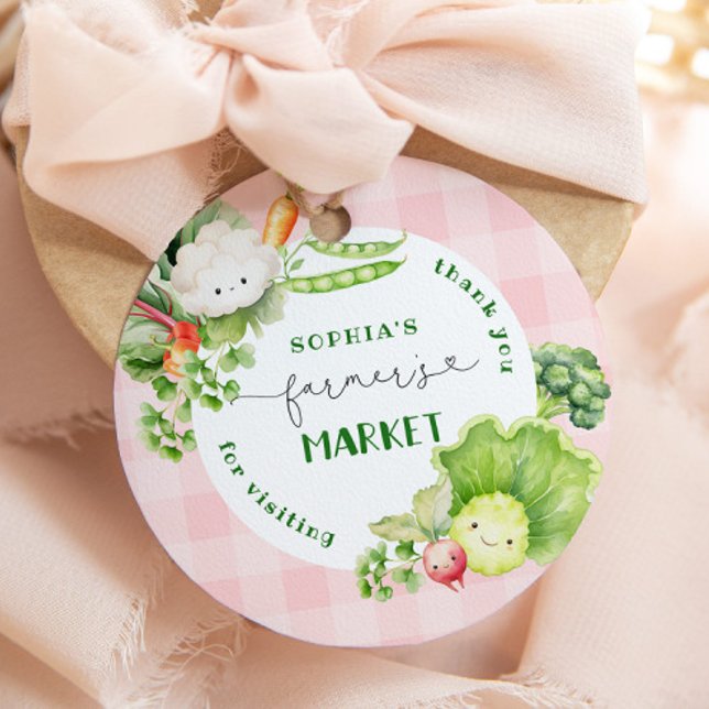 Étiquettes Cadeau Merci pour visiter Farmers marché anniversaire (Créateur téléchargé)