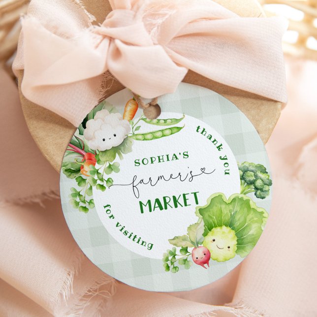 Étiquettes Cadeau Merci pour visiter Farmers marché anniversaire (Créateur téléchargé)