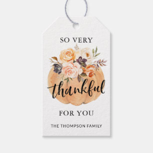 Étiquettes-cadeau Merci Pour Vous Merci D'Action De Grâce