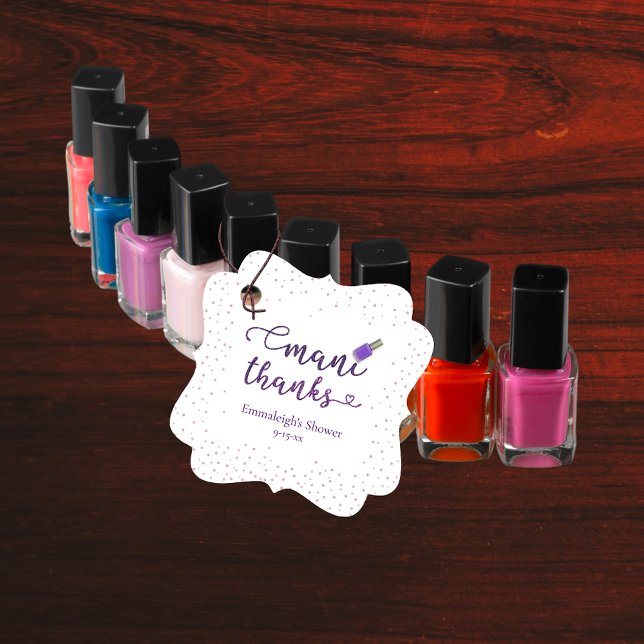 Étiquettes Cadeau Merci Purple Mani (Créateur téléchargé)