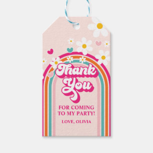 Étiquettes-cadeau Merci Rainbow Daisy