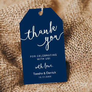 Étiquettes-cadeau Merci rustique du mariage