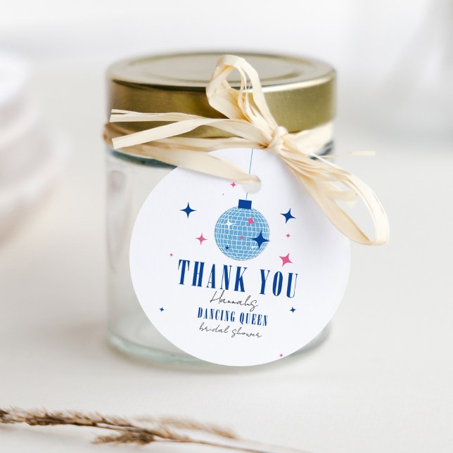 Étiquettes Cadeau Merci Santorin Musical disco nuptiale douche (Créateur téléchargé)