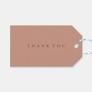 Étiquettes-cadeau Merci simple minimaliste moderne de typo de