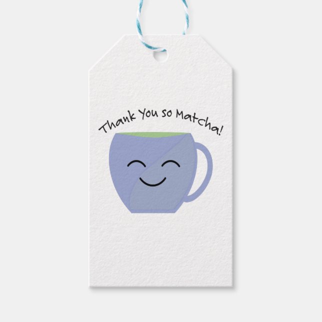 Étiquettes-cadeau Merci So Matcha (Devant)