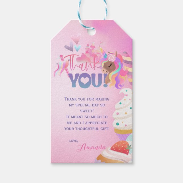 Étiquettes-cadeau Merci Sweet Anniversaire (Devant)